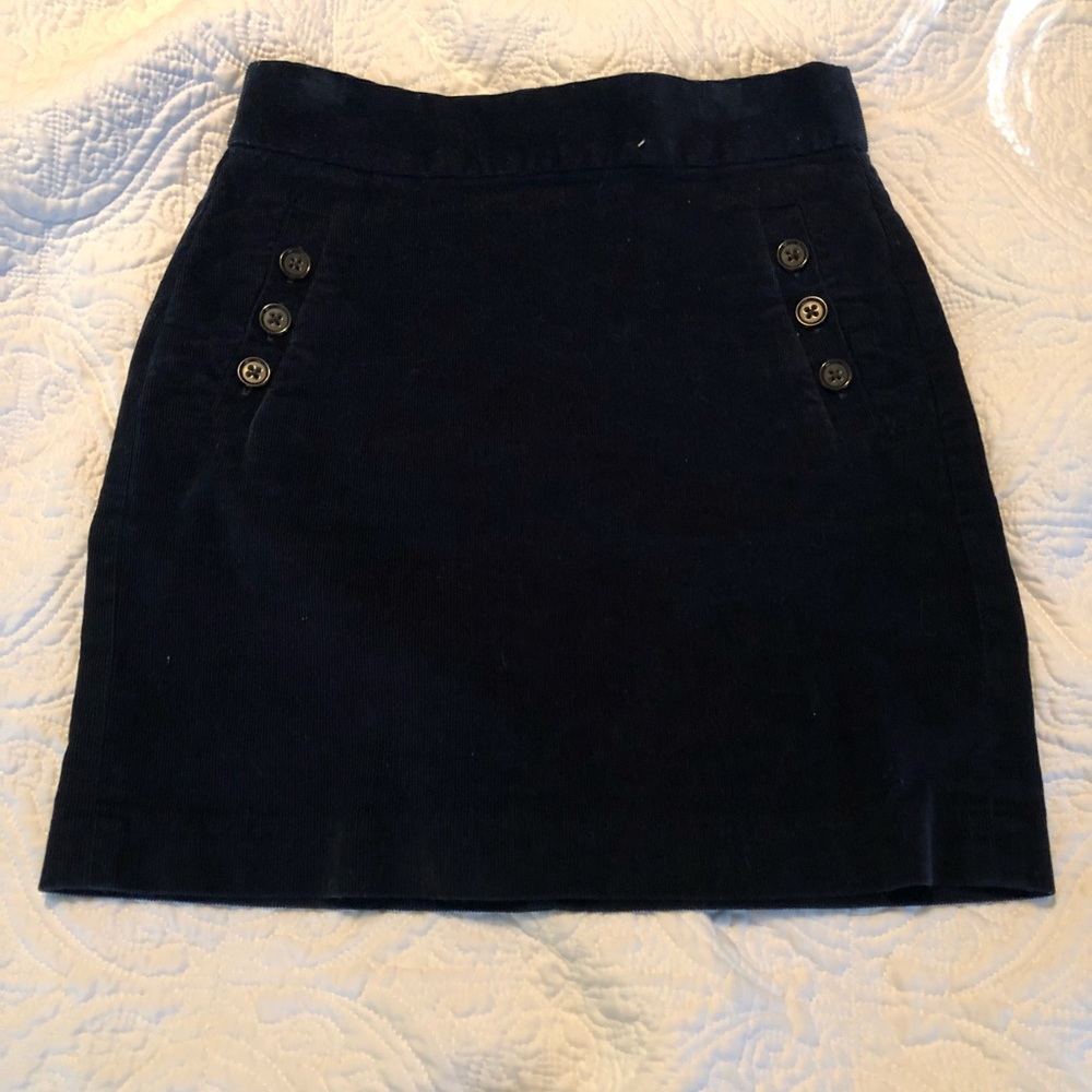 Blue corduroy skirt